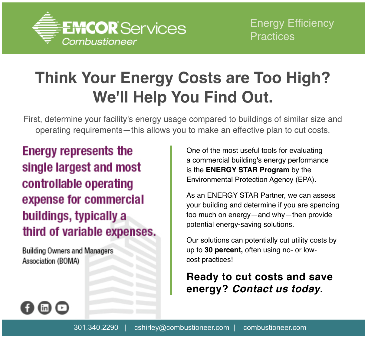 IThink Your Energy Costs are Too High? We'll Help You Find Out.